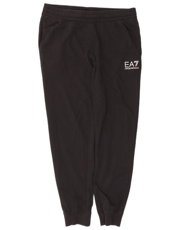 Emporio Armani Herren Grafik-Trainingsanzughose Jogger XL Schwarz Baumwolle