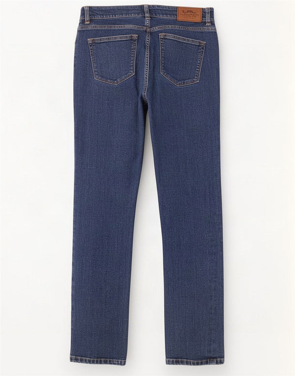 Ralph Lauren Damen Straight Jeans US 4 Small W26 L30 Blaue Baumwolle