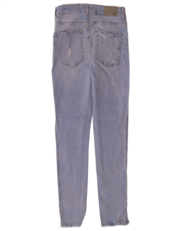Zara Damen Skinny Jeans EU 36 XS W26 L27 Blau Baumwolle Modern