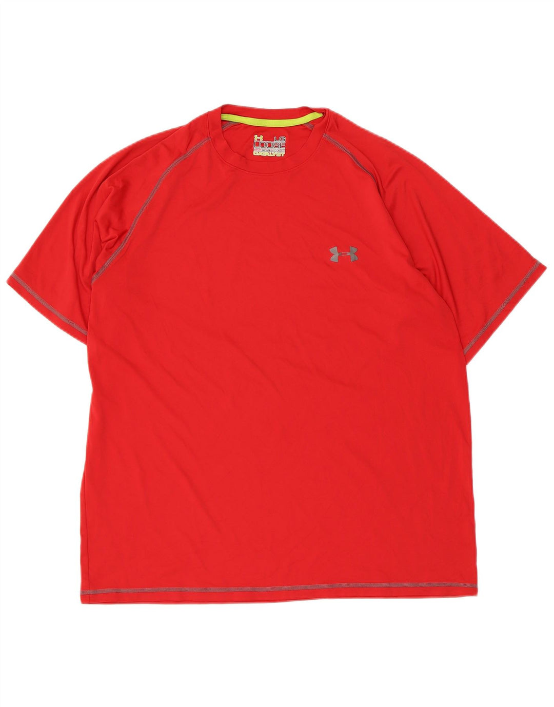 UNDER ARMOUR Herren Heat Gear T-Shirt Top Large Rot Polyester