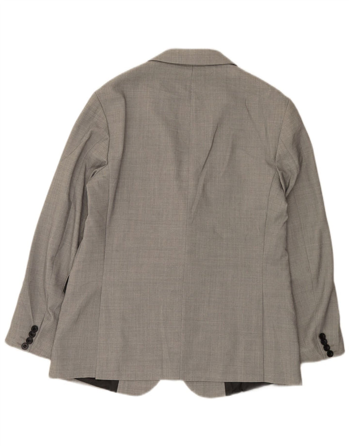 Zara Herren-Blazer mit 2 Knöpfen, EU 50, mittelgraues Polyester
