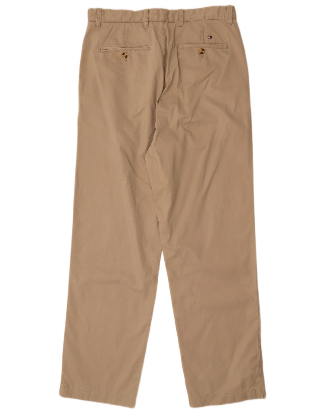 TOMMY HILFIGER Herren gerade Chinohose W33 L32 Beige Baumwolle