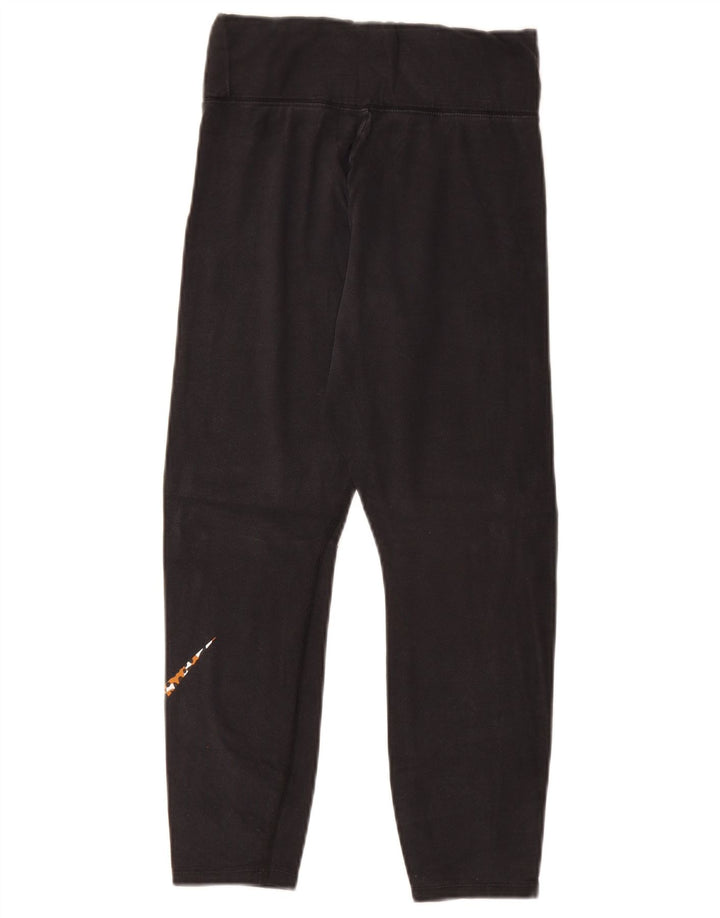 Nike Damen Graphic Crop Leggings UK 8 Small Schwarz