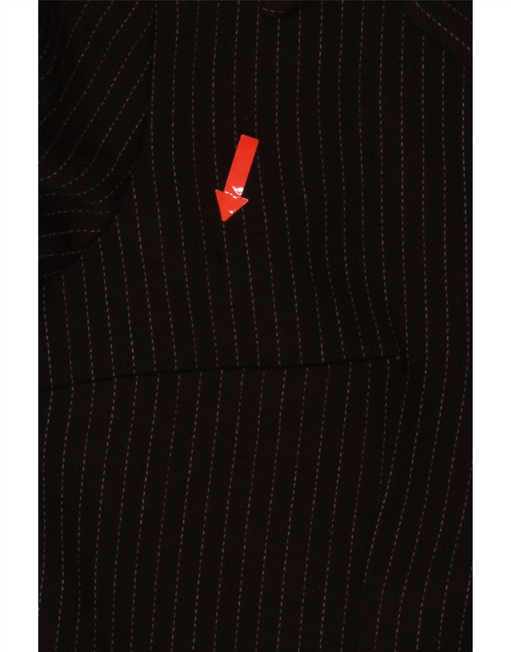 I Gabbiani Damen 4-Knopf-Blazer IT 44 Mittelbrauner Nadelstreifen