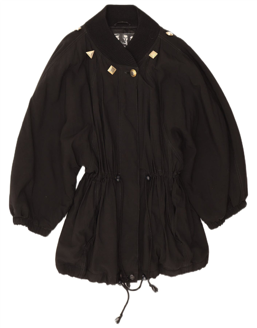 Ernestina Cerini Damen Mantel IT 44 Mittelschwarze Viskose