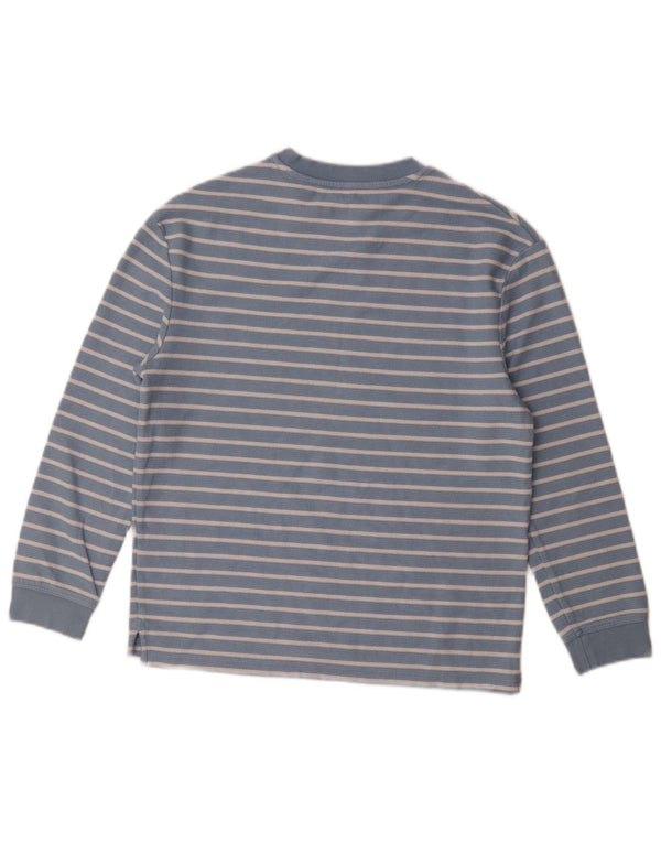 Marks & Spencer Langarmshirt für Jungen, 11–12 Jahre, blau gestreift, Baumwolle