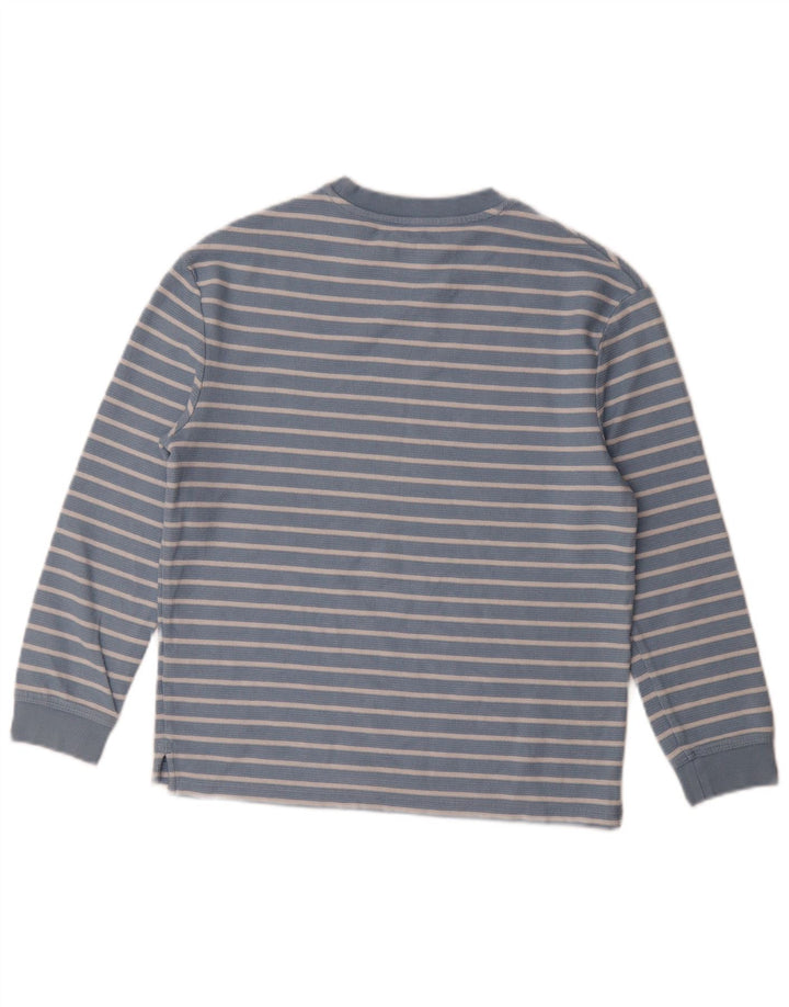 Marks & Spencer Langarmshirt für Jungen, 11–12 Jahre, blau gestreift, Baumwolle