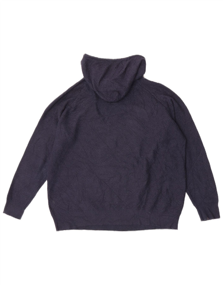Marks & Spencer Damen Kapuzenpullover UK 14 Medium Marineblau Viskose
