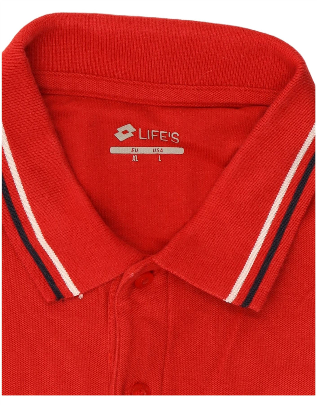 Lotto Herren-Poloshirt, groß, rote Baumwolle