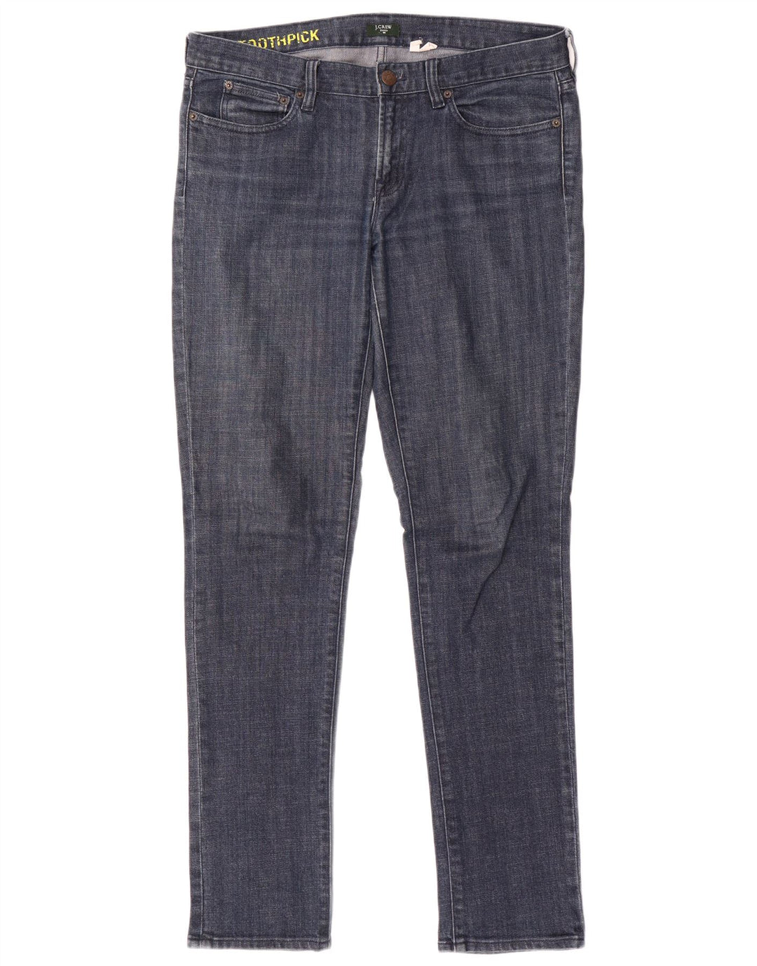 J. Crew Damen Toothpick Slim Jeans W30 L33 Blaue Baumwolle