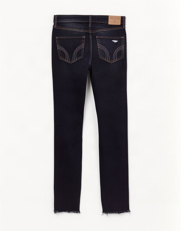 Hollister Damen Distressed Skinny Jeans US 3 XS W26 L30 Marineblau