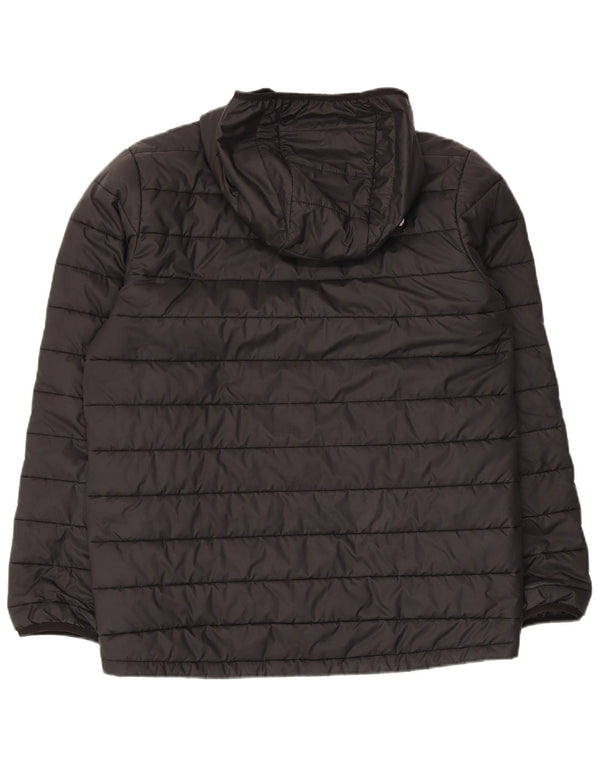 The North Face wattierte Jungenjacke mit Kapuze, 13–14 Jahre, XL, schwarzes Polyester