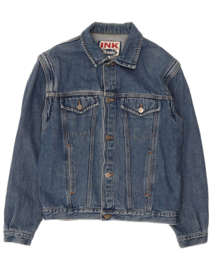 BASIC Boys Denim Jacket 11-12 Years Large Blue Cotton Vintage Basic and Second-Hand Basic from Messina Hembry 