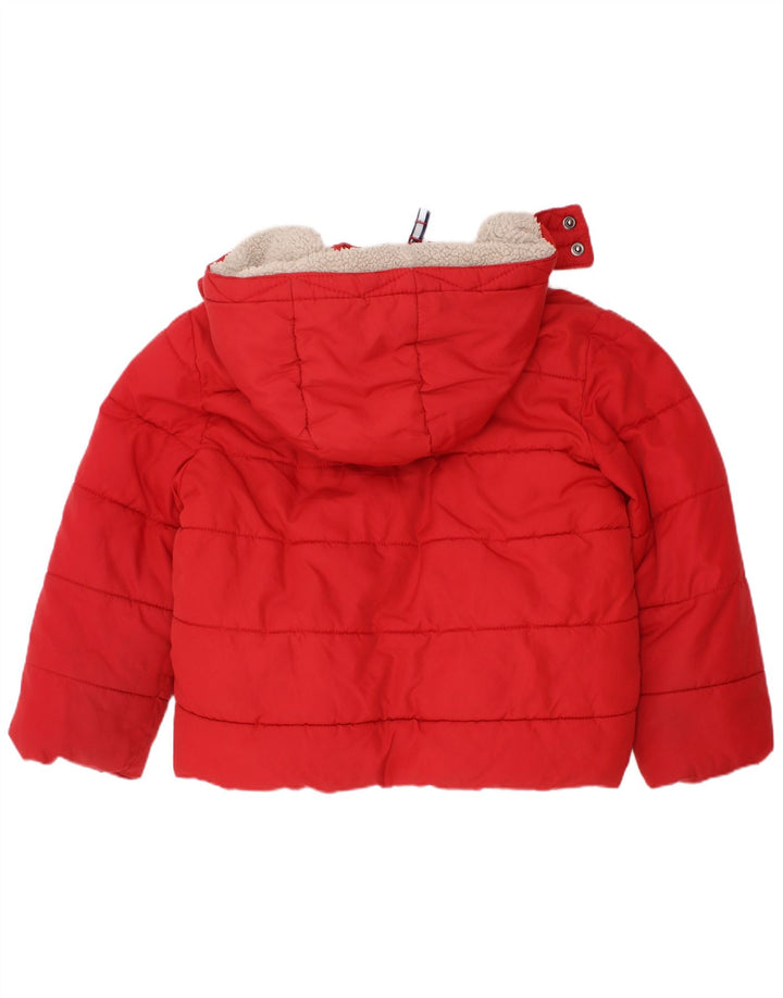 Boden Wattierte Jacke mit Kapuze für Jungen, 3–4 Jahre, rotes Polyester