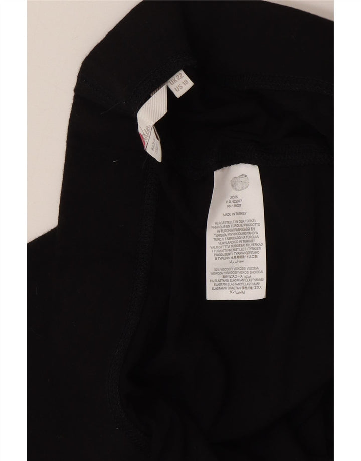 Marks & Spencer Damen Leggings UK 22 3XL Schwarze Viskose