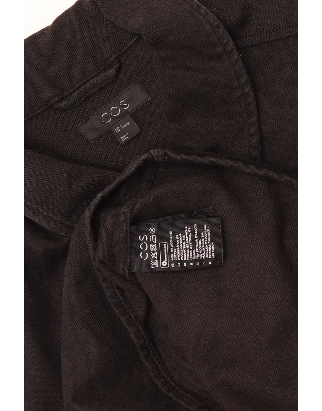 Cos Herren Jeanshemd Small Schwarz Lyocell