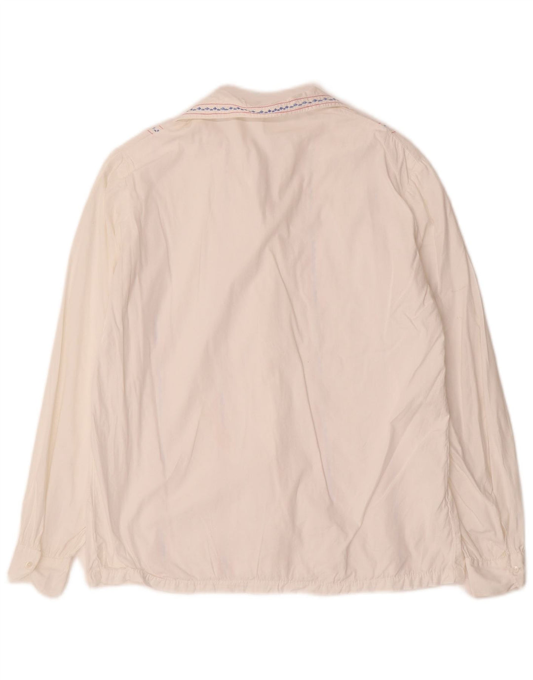 VINTAGE Damen Hemdbluse UK 16 Groß weiß gestreift