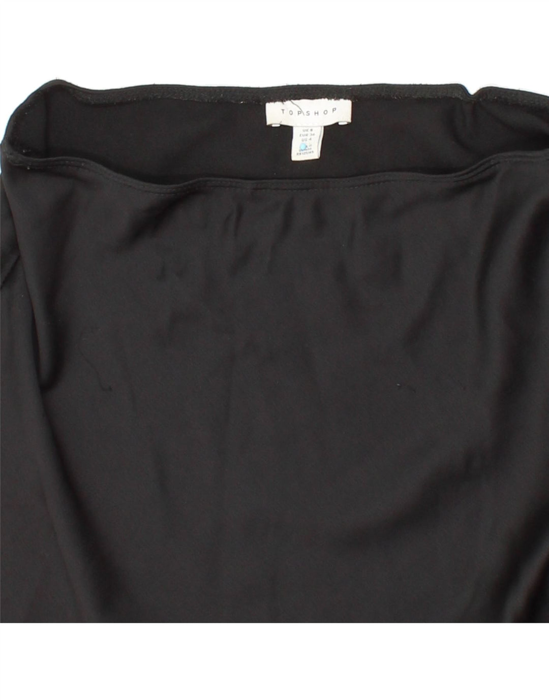 TOPSHOP Womens A-Line Skirt UK 8 Small Black Polyester Vintage Topshop and Second-Hand Topshop from Messina Hembry 