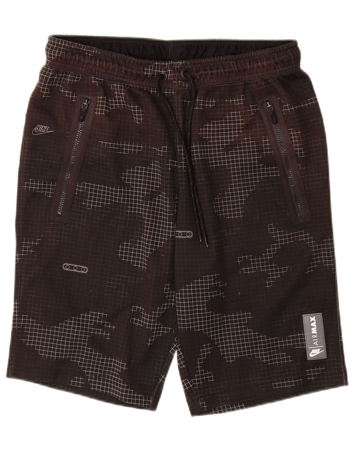 Nike Herren Sportshorts Medium W32 L10 Schwarz Camouflage Polyester
