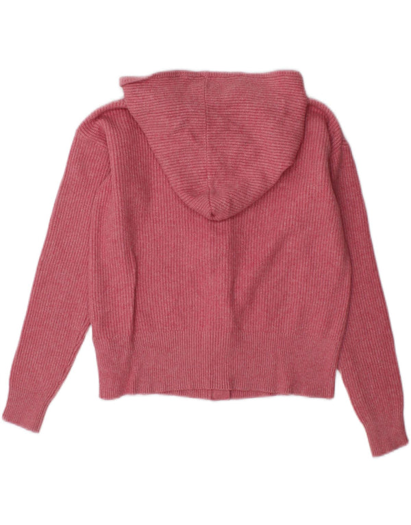 Marks & Spencer Damen-Strickjacke mit Kapuze, übergroß, Gr. 10, Größe S, Rosa