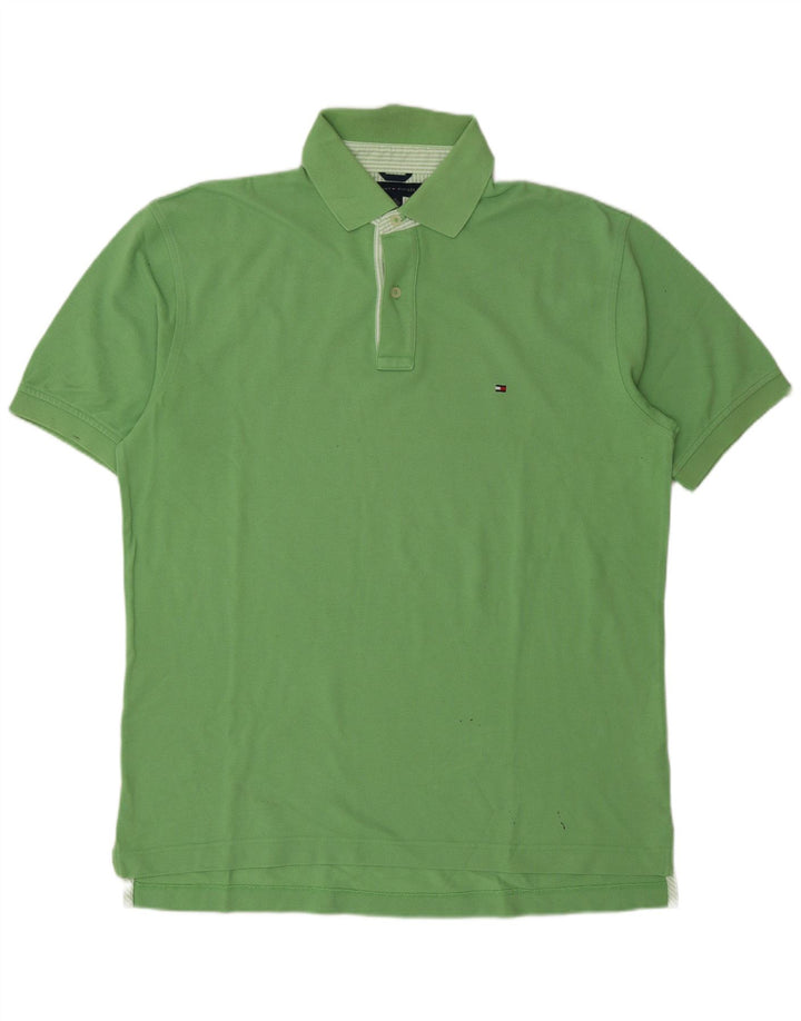Tommy Hilfiger Herren-Poloshirt, große grüne Baumwolle