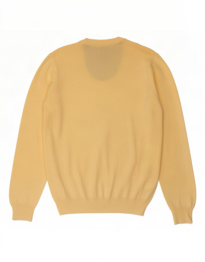 Marks & Spencer Herren Blauer Harbour-Pullover mit V-Ausschnitt Mittelgelb