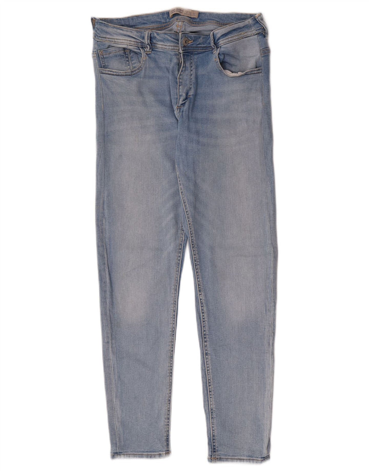 Zara Damen Slim Jeans EU 42 Large W32 L27 Blau