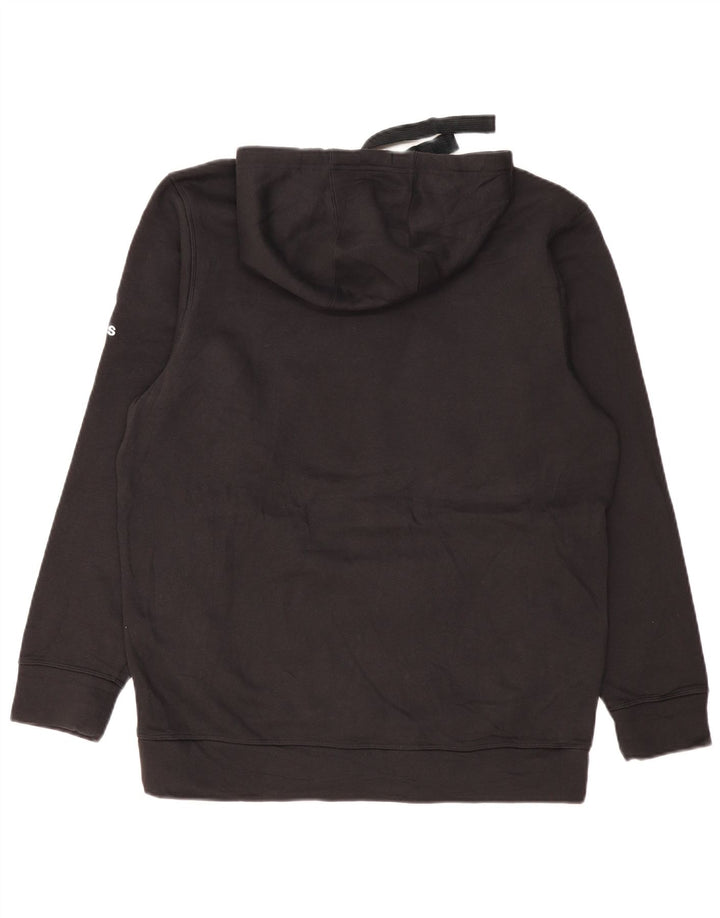 ADIDAS Herren Raiders Graphic Hoodie Pullover Große schwarze Baumwolle