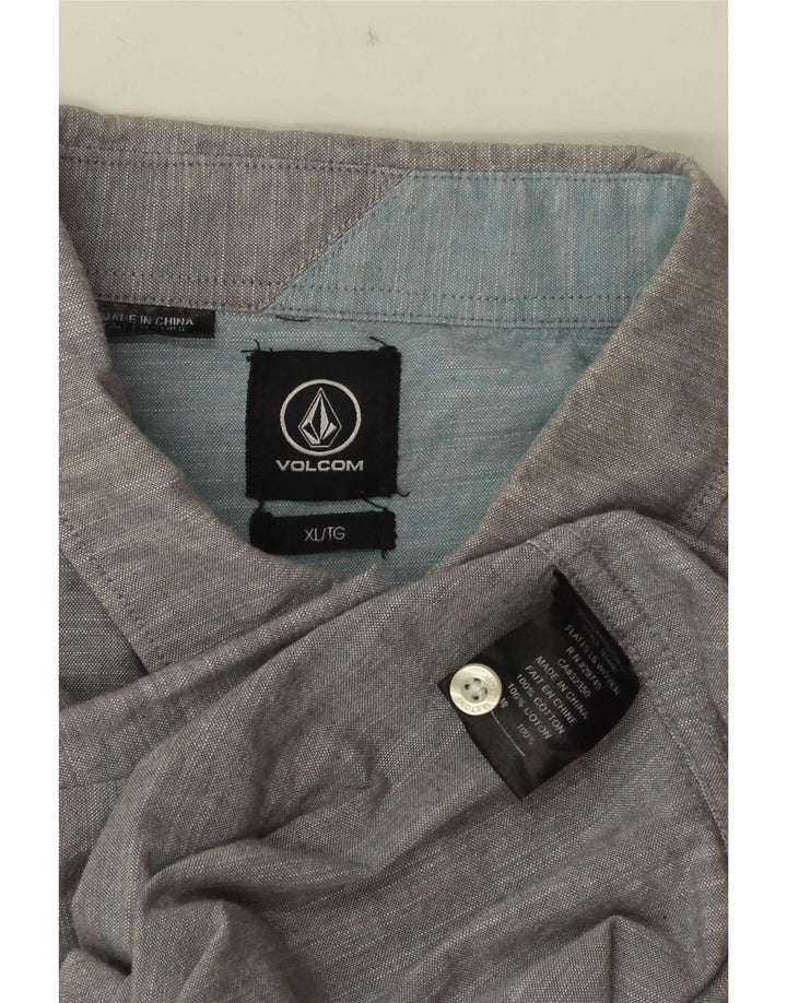 Volcom Herrenhemd XL Grau Baumwolle