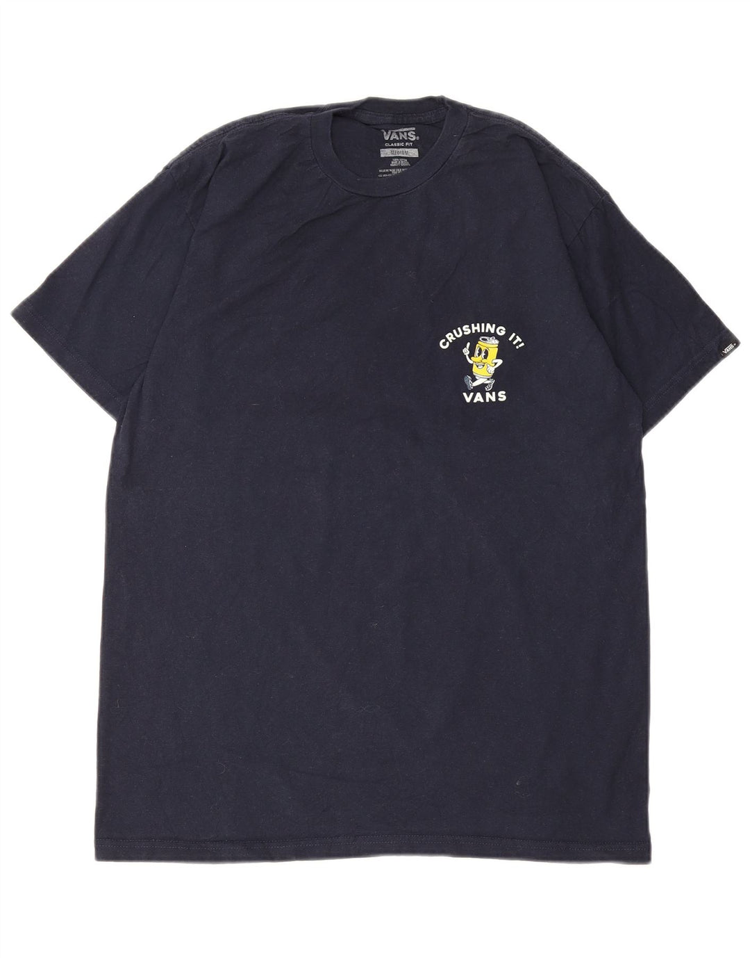 Vans Herren-T-Shirt mit klassischer Passform, mittelmarineblauer Baumwolle