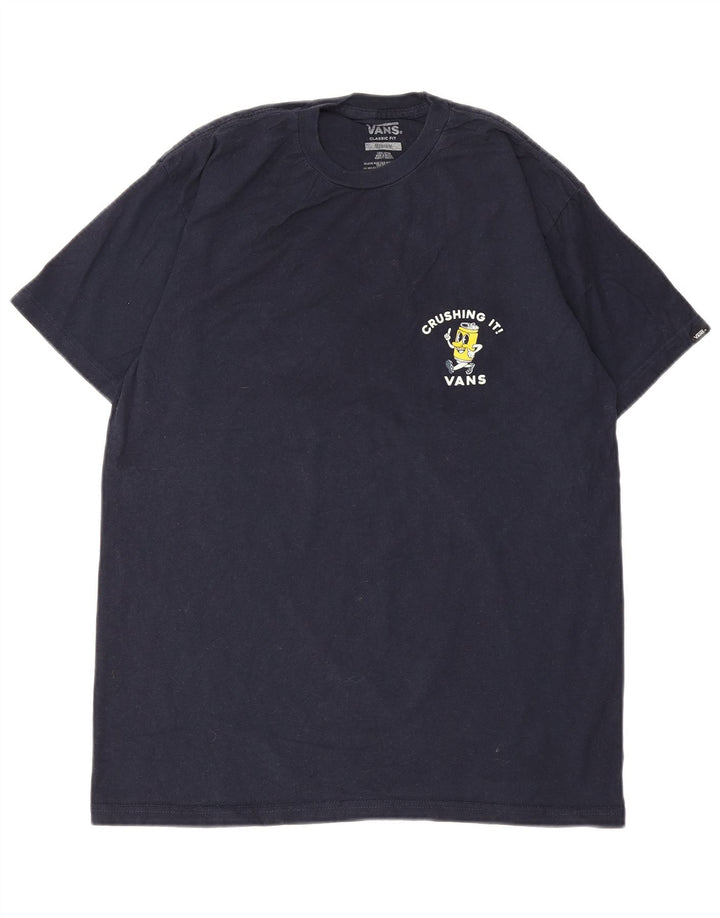 Vans Herren-T-Shirt mit klassischer Passform, mittelmarineblauer Baumwolle