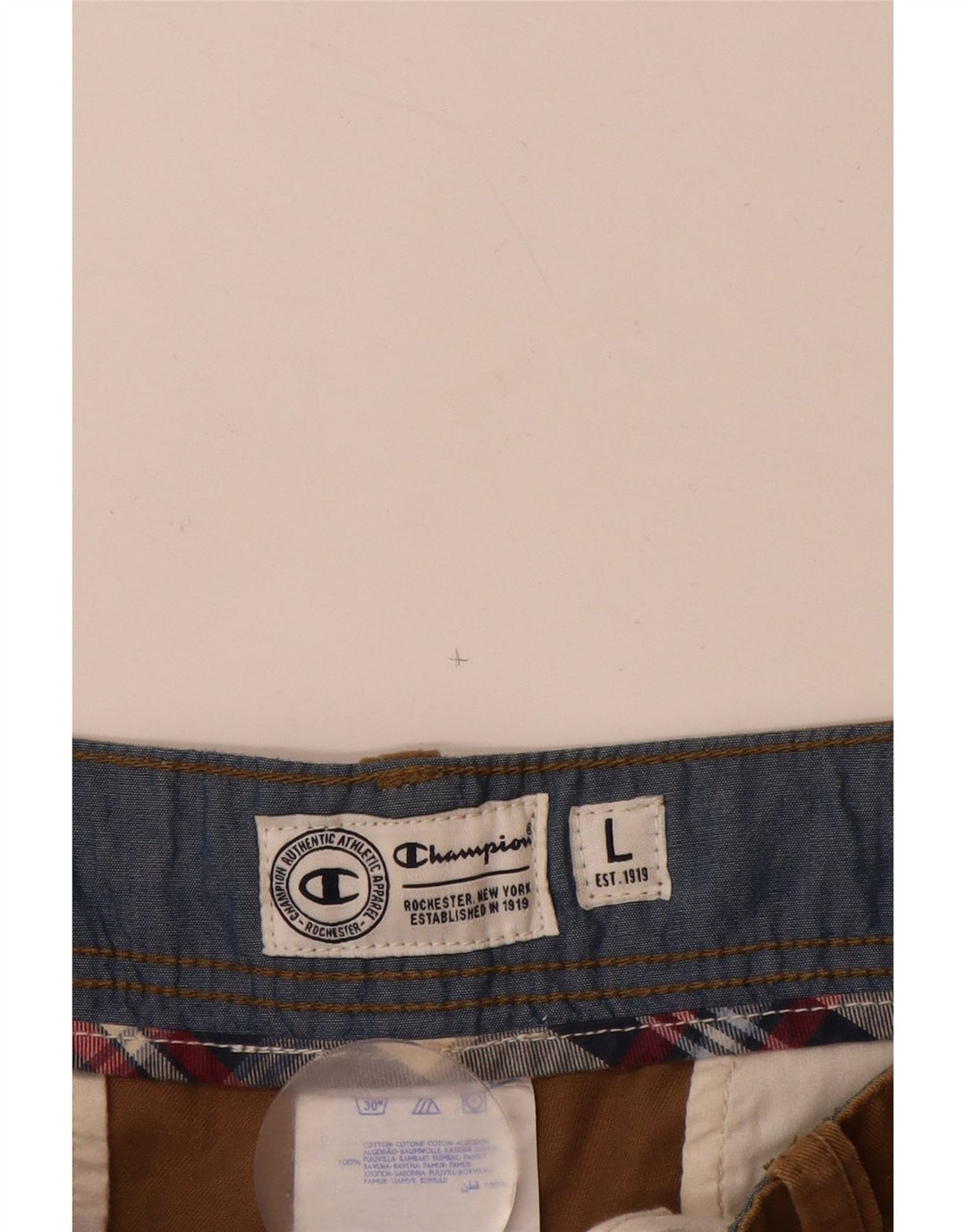 CHAMPION Herren Cargo-Shorts, Größe L, W36, Beige, Baumwolle