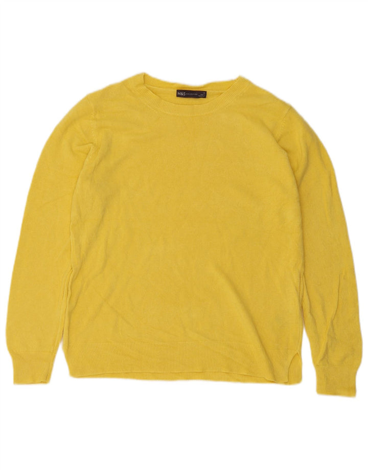 Marks & Spencer Damen-Pullover mit U-Boot-Ausschnitt, Gr. 14, Mittelgelb