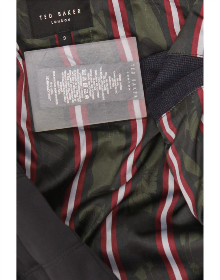 TED BAKER Wattierte Herrenjacke, Größe 3, Mittel, Marineblau, Polyester