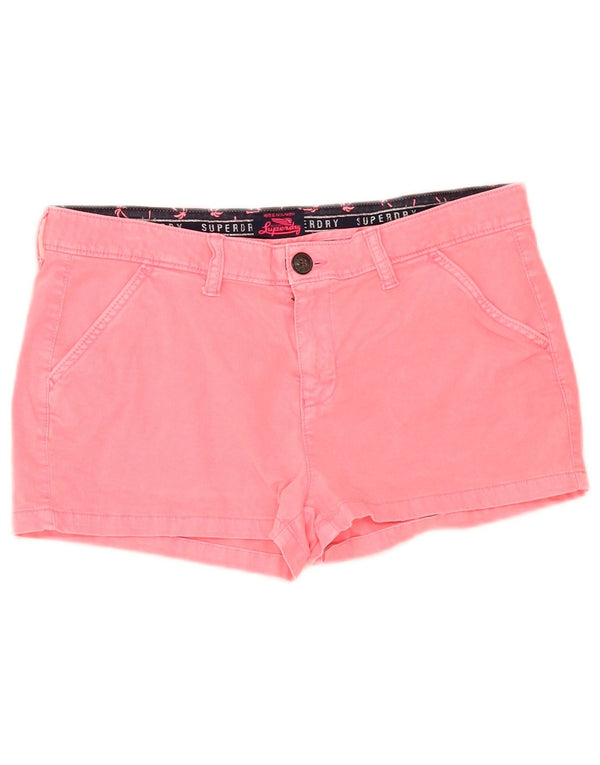 Superdry Damen Hotpants W34 Large Rosa Baumwolle