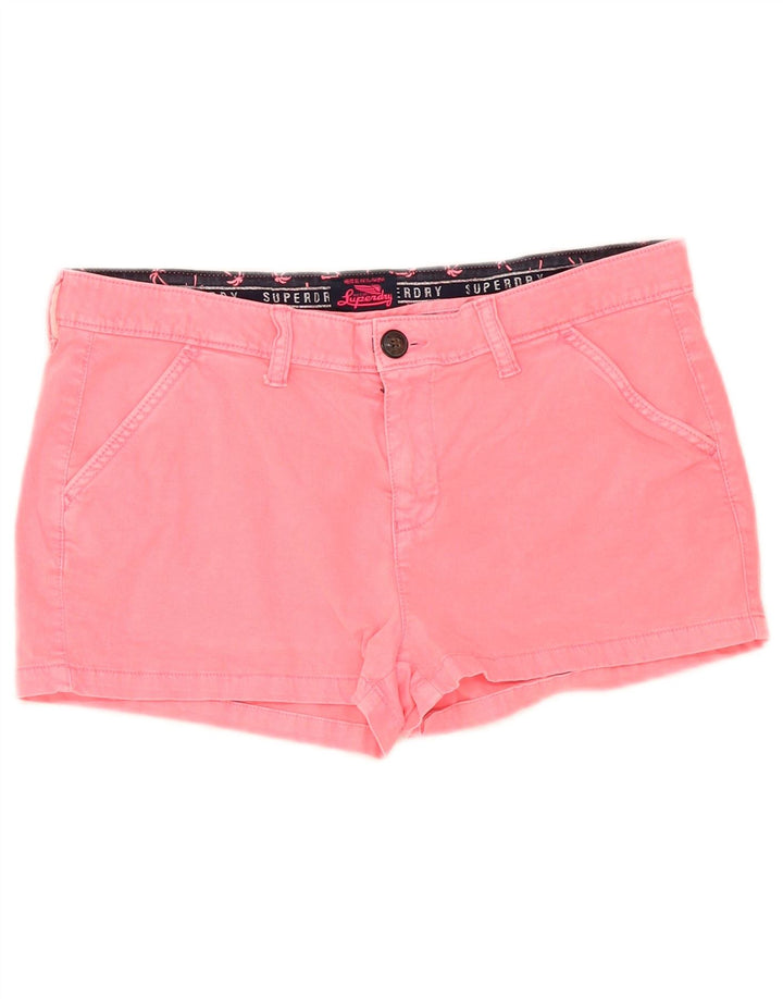 Superdry Damen Hotpants W34 Large Rosa Baumwolle