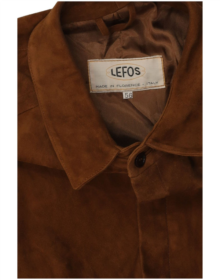 VINTAGE Herren Wildlederjacke UK 38 Medium Beige