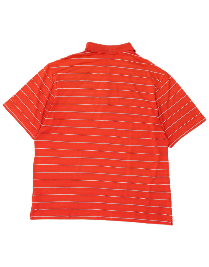 Nike Herren Dri Fit Poloshirt, großes rot gestreiftes Polyester