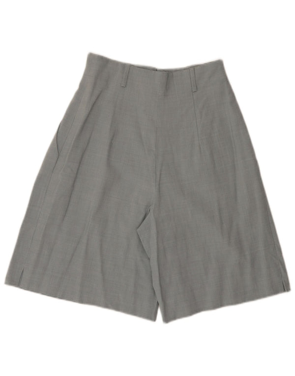Vintage Damen Chino-Shorts mit hoher Taille, W26, klein, grau, Polyester