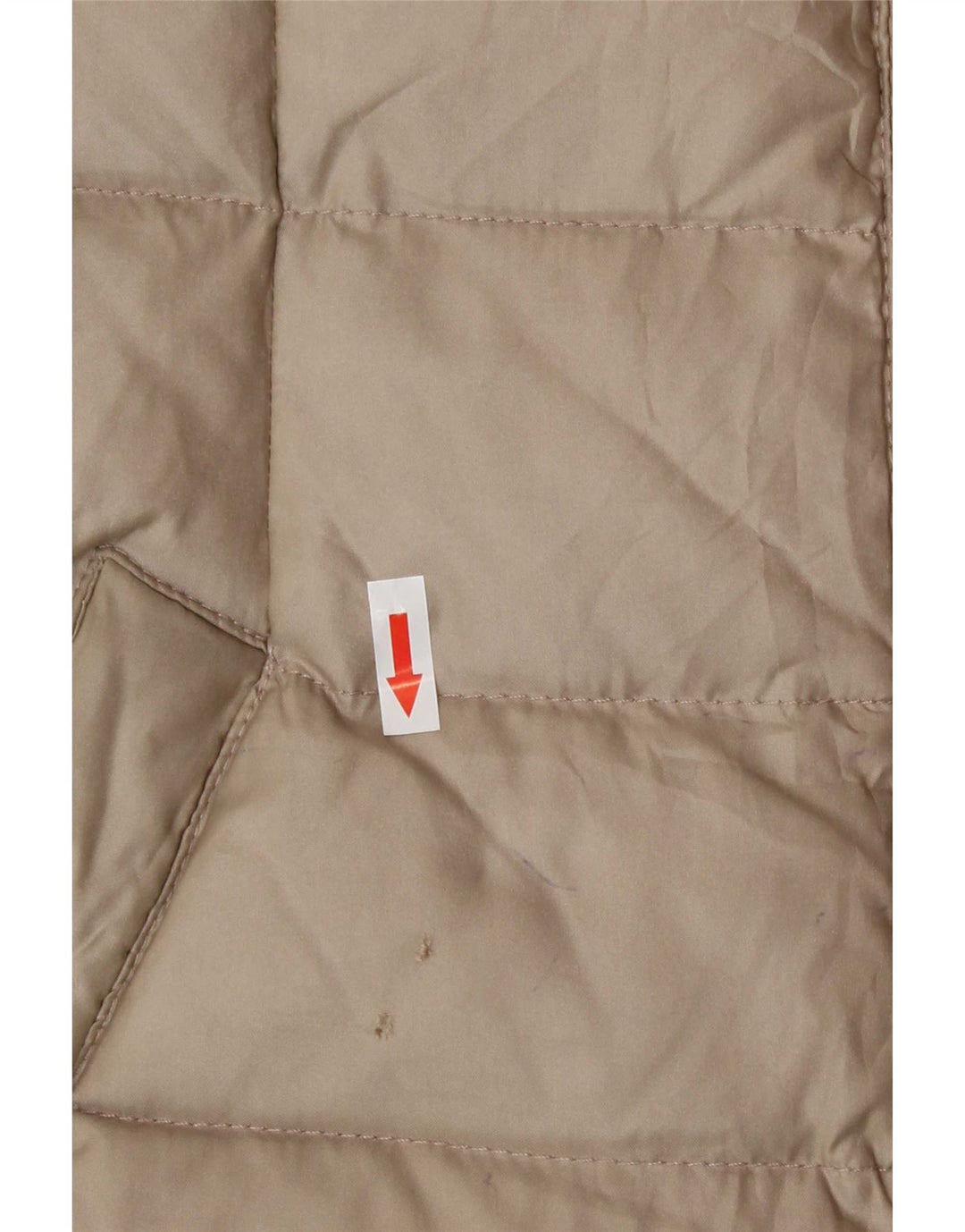 Zara Damen Wattierte Jacke UK 12 Medium Beige Polyester
