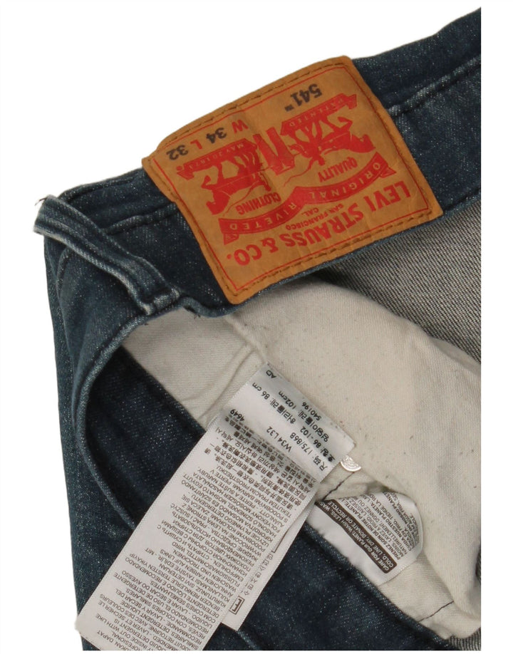 Levi's Herren 541 Tapered Jeans W34 L32 Blaue Baumwolle