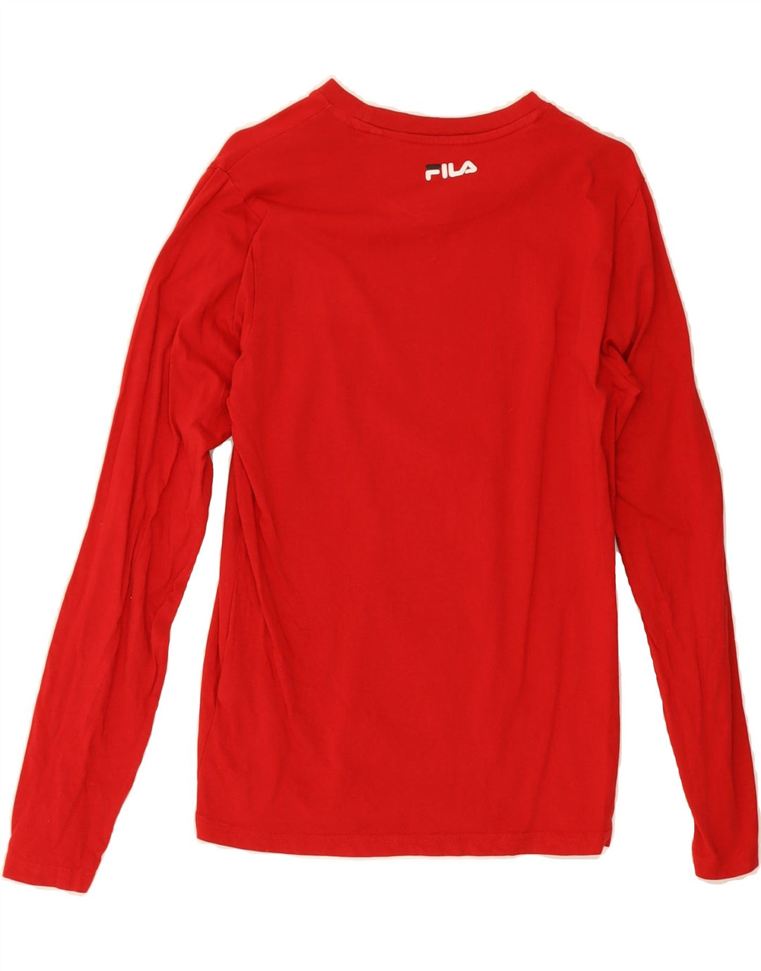 FILA Mens Top Long Sleeve Small Red Cotton Vintage Fila and Second-Hand Fila from Messina Hembry 