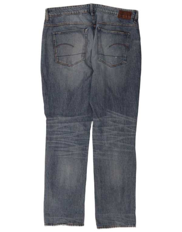 G-Star Damen Distressed Straight Jeans W32 L32 Blaue Baumwolle