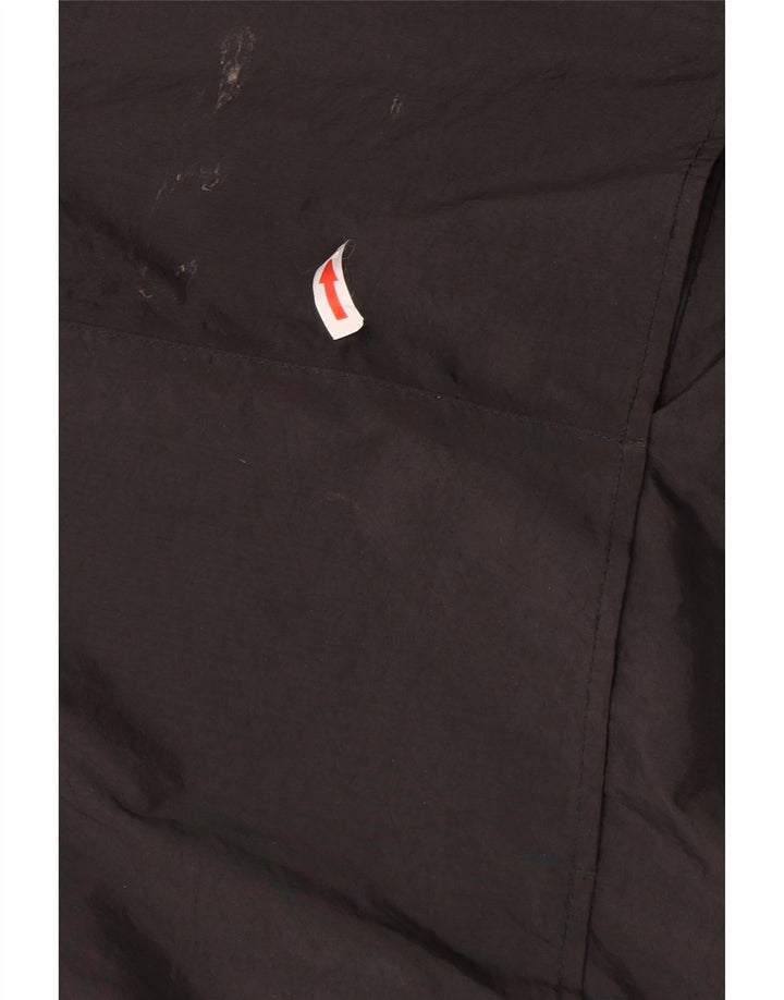 K-Way Mädchen-Windbreaker-Mantel mit Kapuze, 8–9 Jahre, schwarzes Polyester