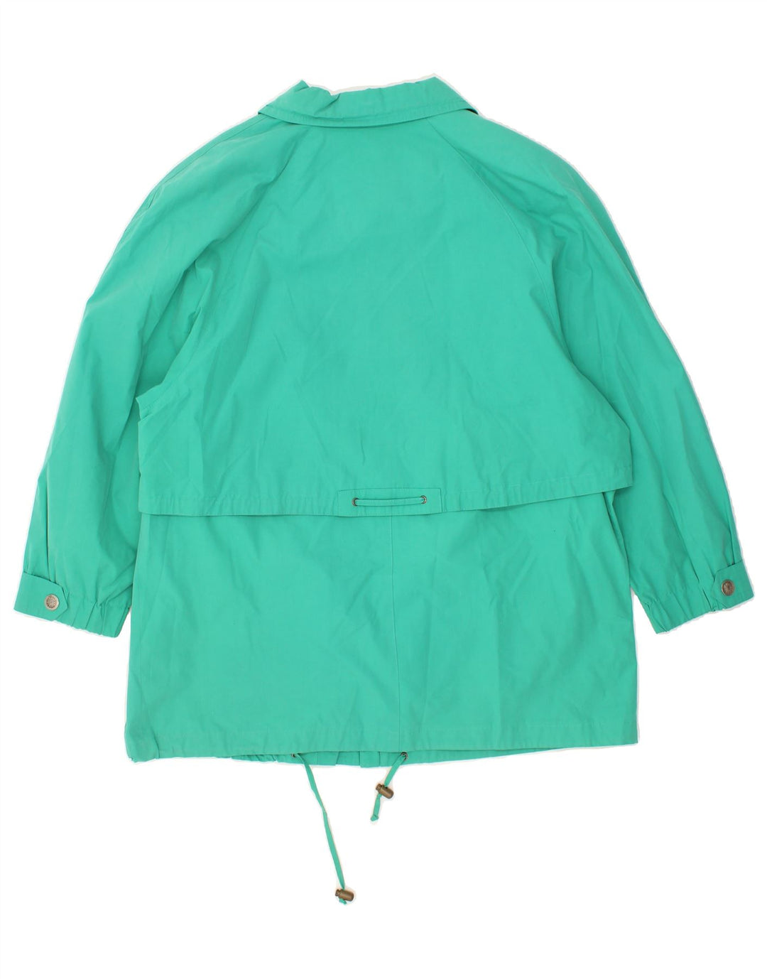 VINTAGE Womens Overcoat UK 18 XL Turquoise Cotton Vintage Vintage and Second-Hand Vintage from Messina Hembry 