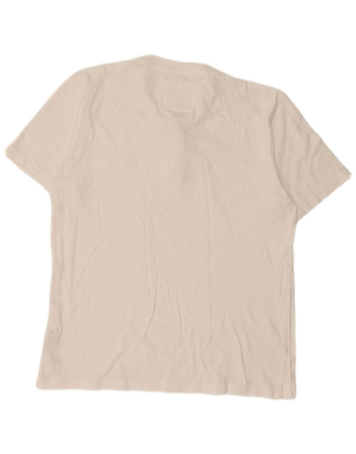 Fat Face Herren-T-Shirt, groß, aus weißer Baumwolle