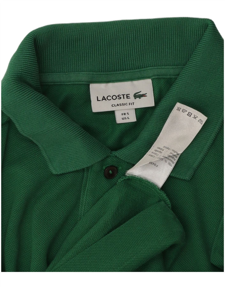 Lacoste Herren-Poloshirt mit klassischer Passform, Größe 5, große grüne Baumwolle