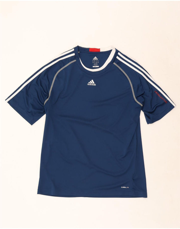 Adidas Herren Climalite T-Shirt Top Large Marineblau Polyester