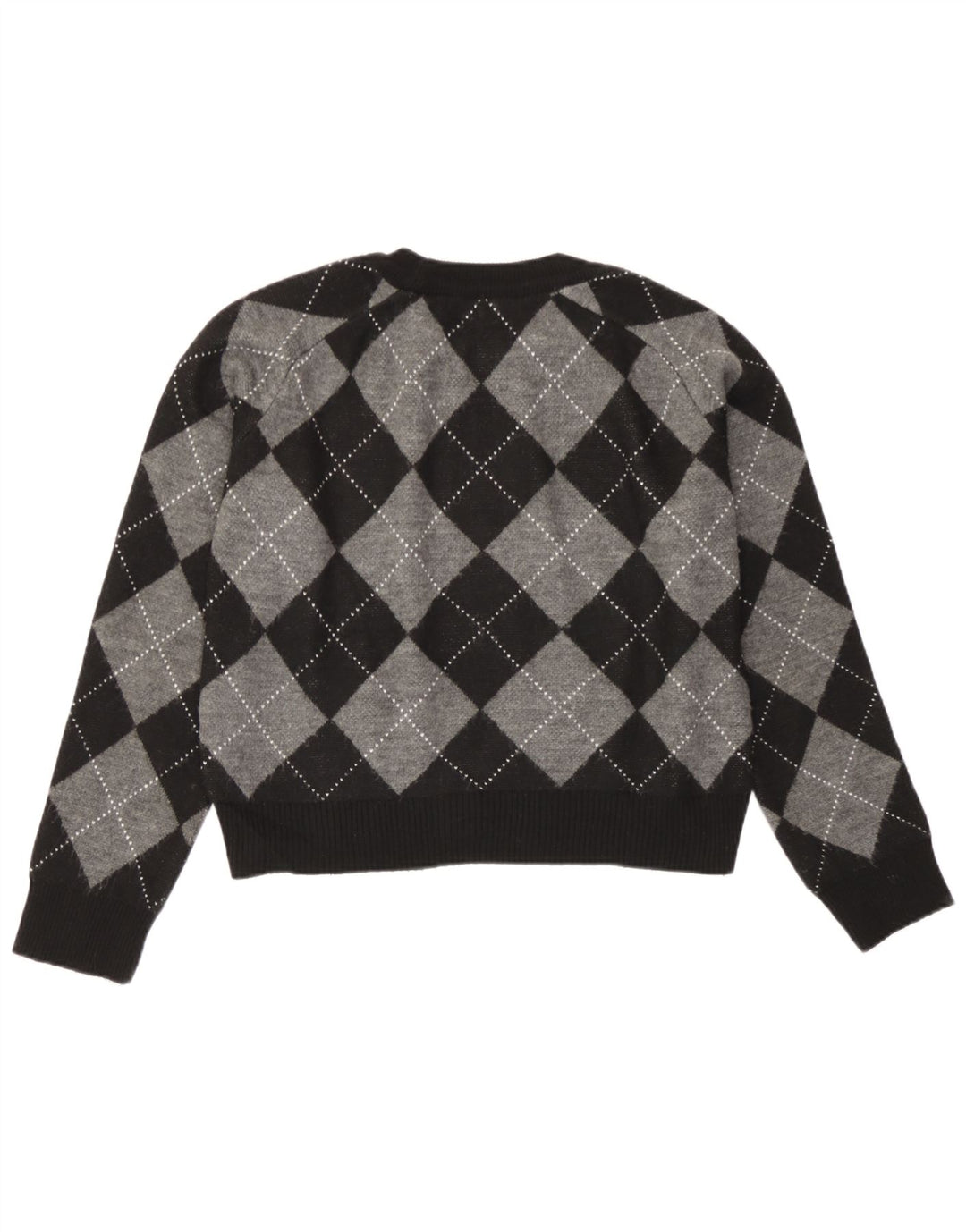 Massimo Dutti Damen Crop Pullover mit Rundhalsausschnitt, Gr. 10, Größe S, Schwarz