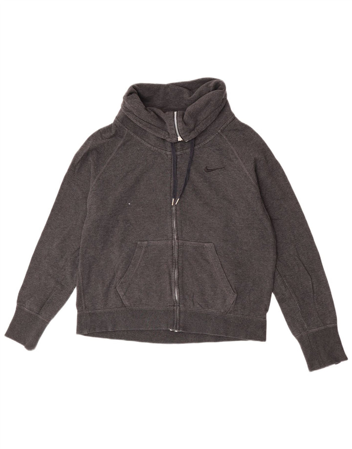 Nike Damen-Trainingsanzug-Top-Jacke, UK 16, große graue Baumwolle